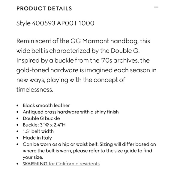 Gucci Black Leather Belt with Gold GG Buckle - Picture 3 of 8